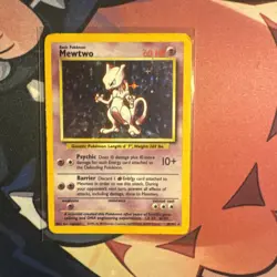 Mewtwo 10/102 Base Set Holo – Vintage Pokemon Card WOTC 1999 – Played - Image 1