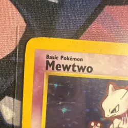 Mewtwo 10/102 Base Set Holo – Vintage Pokemon Card WOTC 1999 – Played - Image 2