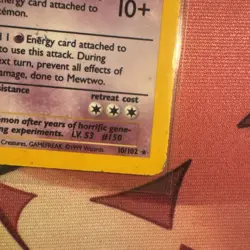 Mewtwo 10/102 Base Set Holo – Vintage Pokemon Card WOTC 1999 – Played - Image 4