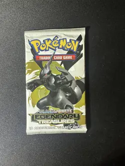 Pokemon Black and White Legendary Treasures Sealed Booster Pack Zekrom Artwork - Image 1