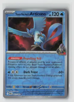 TEAM ROCKET'S ARTICUNO 051/182 REVERSE HOLO DESTINED RIVALS POKEMON TCG NM - Image 1