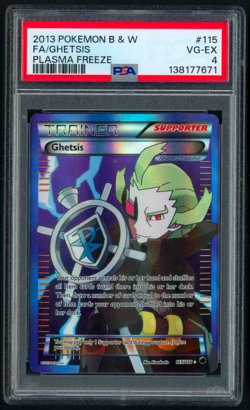 Pokemon Ghetsis B&W Full Art Trainer 115/116 Plasma Freeze VG-EX PSA 4 - Image 1