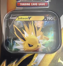 Pokemon TCG Eevee Evolutions Tin Jolteon V 820650809057 - Image 2