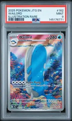 2025 Pokemon Journey Together Wailord #162/159 PSA 9 - Image 1