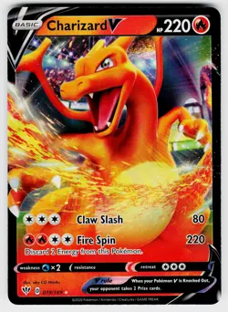 CHARIZARD V 019/189 HOLO V RARE DARKNESS ABLAZE POKEMON NM/M - Image 1