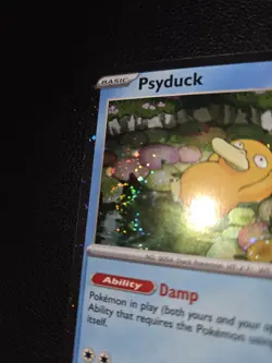 Psyduck Cosmos Holo SWIRL! Mega Evolution Black Star Promo 007 Pokemon TCG NM - Image 1