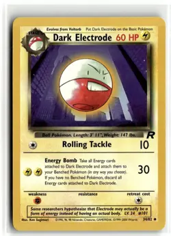2000 Pokemon - Team Rocket Dark Electrode #34/82 - Image 1