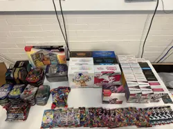 Huge Pokemon TCG BULK LOT used and opened ETBs, Tins, Booster Bundles - Image 1
