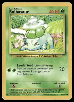 Bulbasaur #044/102 Base Set Pokemon (1P) - Image 1