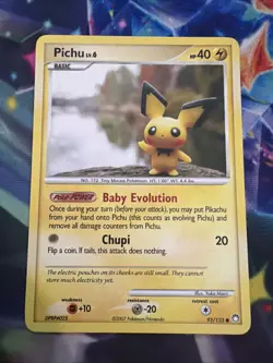 Pichu Lv.6 93/123 Mysterious Treasures 2007 Pokemon TCG Common Lp - Image 1