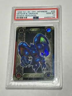 Yu-Gi-Oh PSA 10 Meteor Black Dragon #25 Holo Yugioh Bandai Sealdass 1999 Japan - Image 1