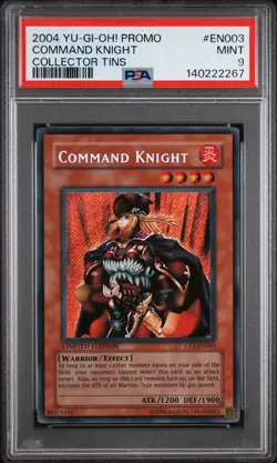 2004 Yu-Gi-Oh! Command Knight CT1 Limited Edition Secret Rare PSA 9 - Image 1
