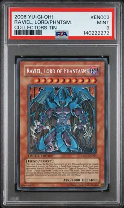 2006 Yu-Gi-Oh! Raviel, Lord Of Phantasms CT03 Limited Edition Secret Rare PSA 9 - Image 1