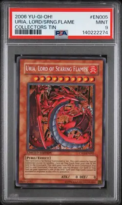 2006 Yu-Gi-Oh! Uria, Lord Of Searing Flames CT03 Limited Edition Secret PSA 9 - Image 1