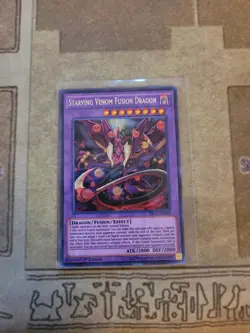 YUGIOH STARVING VENOM FUSION DRAGON INOV-EN038 SECRET 1ST ED NM - Image 1