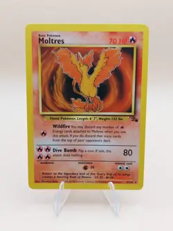 Moltres Non-Holo Rare Fossil 27/62 Pokemon Card - WOTC 1999 - Image 1