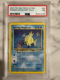2001 P.M. Neo Revelation Shining Magikarp Holo Card PSA 7 - Image 1
