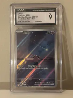 Pokemon Card Cleffa Illustration Rare Holo Obsidian Flames 202/197 CGC 9 Mint - Image 1