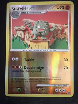 Pokemon TCG Graveler Reverse Holo Card 37/99 Arceus NM - Image 1