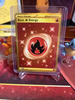 Basic Fire Energy 230/197 SV03: Obsidian Flames Holo Gold Card NM - Image 3