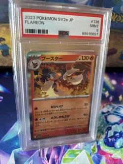 PSA 9 Mint 2023 Pokemon TCG SV2a JP #136 Flareon Holo Trading Game Card Japanese - Image 3