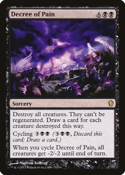 Decree of Pain Commander 2013 NM Black Rare MAGIC THE GATHERING CARD ABUGames - Image 1