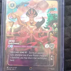 Disney Jafar-Newly Crowned Foil 210/204 Dreamborn Villain Lorcana TCG Card - Image 1
