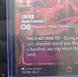 Disney Jafar-Newly Crowned Foil 210/204 Dreamborn Villain Lorcana TCG Card - Image 5