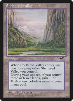 Sheltered Valley Alliances PLD Land Rare MAGIC THE GATHERING CARD ABUGames - Image 1
