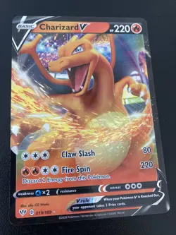 Pokemon Card - Charizard V 019/189 - Darkness Ablaze - Half Art Pack Fresh - Image 2