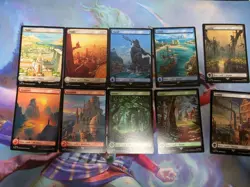 MTG x Assassin’s Creed – Complete Set of Full Art Basic Lands x10 Cards - NM/M! - Image 1