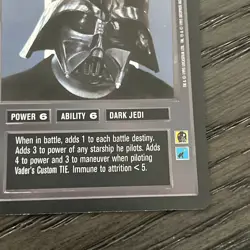 Star Wars CCG Darth Vader Premiere Card Black Border - Image 5