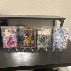 Super Dragon Ball Heroes Bandai Vegetto Gogeta Card Lot 4 Foil Japanese Standard - Image 1