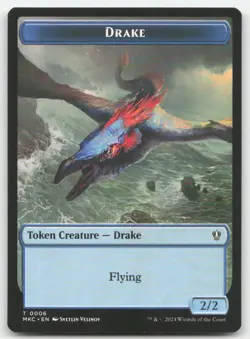 Drake // Koma's Coil Double-sided Token 6-7 MKC MTG Magic NM - Image 1