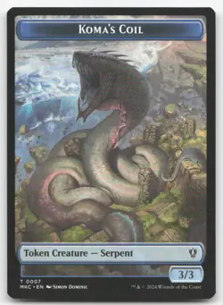 Drake // Koma's Coil Double-sided Token 6-7 MKC MTG Magic NM - Image 2