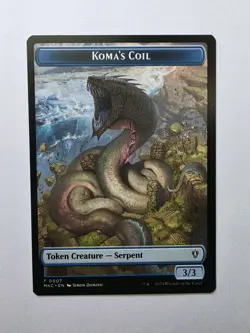 Koma's Coil-Tentacle 0007-0009 Double Sided Token Karlov Manor Commander MTG NM - Image 1