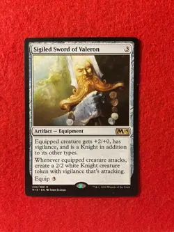 Sigiled Sword of Valeron - Core Set 2019 - Magic the Gathering - MTG - Image 1