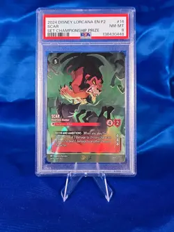 PSA 8!!! - Scar Heartless Hunter Store Champion Promo Lorcana Enchanted - Image 1