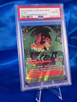 PSA 8!!! - Scar Heartless Hunter Store Champion Promo Lorcana Enchanted - Image 2