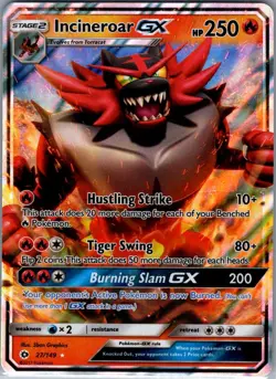 Incineroar GX 27/149 SM Base Set - Pokemon Card - NM - Image 1