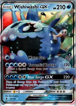 Wishiwashi GX 38/145 SM - Guardians Rising - Pokemon Card - NM - Image 1