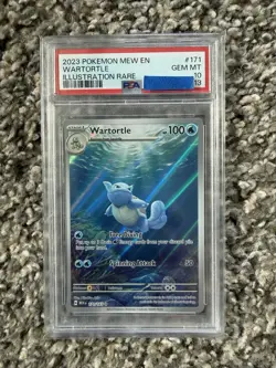 2023 Pokemon Mew EN Wartortle Illustration Rare PSA 10 GEM MT - Image 1