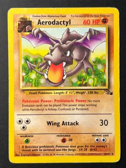 Aerodactyl 16/62 Fossil Rare - WOTC Pokemon Card B HP - Image 1