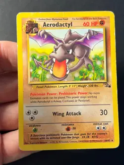 Aerodactyl 16/62 Fossil Rare - WOTC Pokemon Card B HP - Image 3