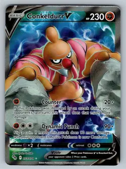Conkeldurr V (Full Art) Ultra Rare Pokemon GO 073/078 NM - Image 1