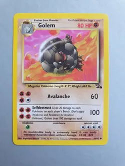 Golem 36/62 Pokemon TCG Fossil Set (1999) Uncommon NM - Image 1