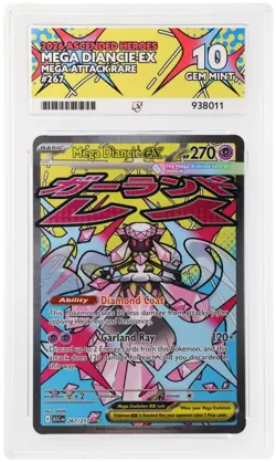 Pokemon Ascended Heroes 267/217 Mega Diancie EX God Pack ACE 10 9/10 - Image 1