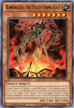 Kumongous, the Sticky String Kaiju - CORE-EN088 - Rare - 1st Edition NM Yugioh C - Image 1