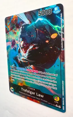 One Piece TCG OP10-022 L⭐ Trafalgar Law - Alt Art - Royal Blood Foil - English - Image 2