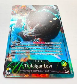 One Piece TCG OP10-022 L⭐ Trafalgar Law - Alt Art - Royal Blood Foil - English - Image 4